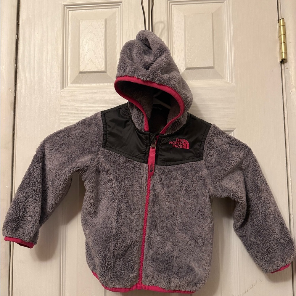 The North Face Charcoal and Magenta Fleece Jacket